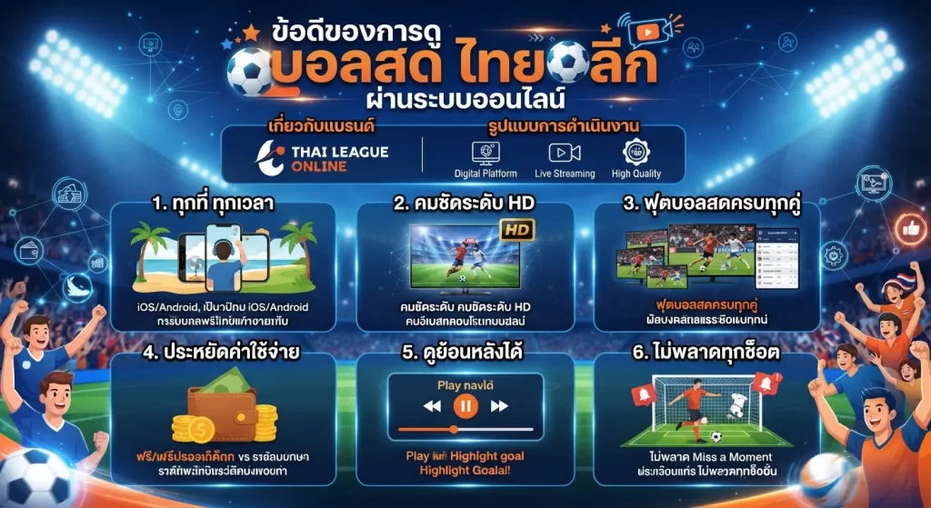 ข้อดีของการดู บอล สด ไทย ลีก ผ่านระบบออนไลน์